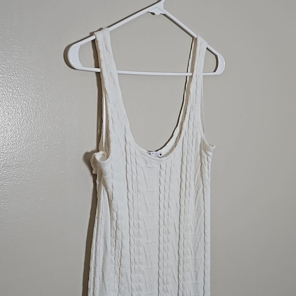 Zara Cable Knit Jacquard Sweater Dress Sz Medium - Picture 4 of 13